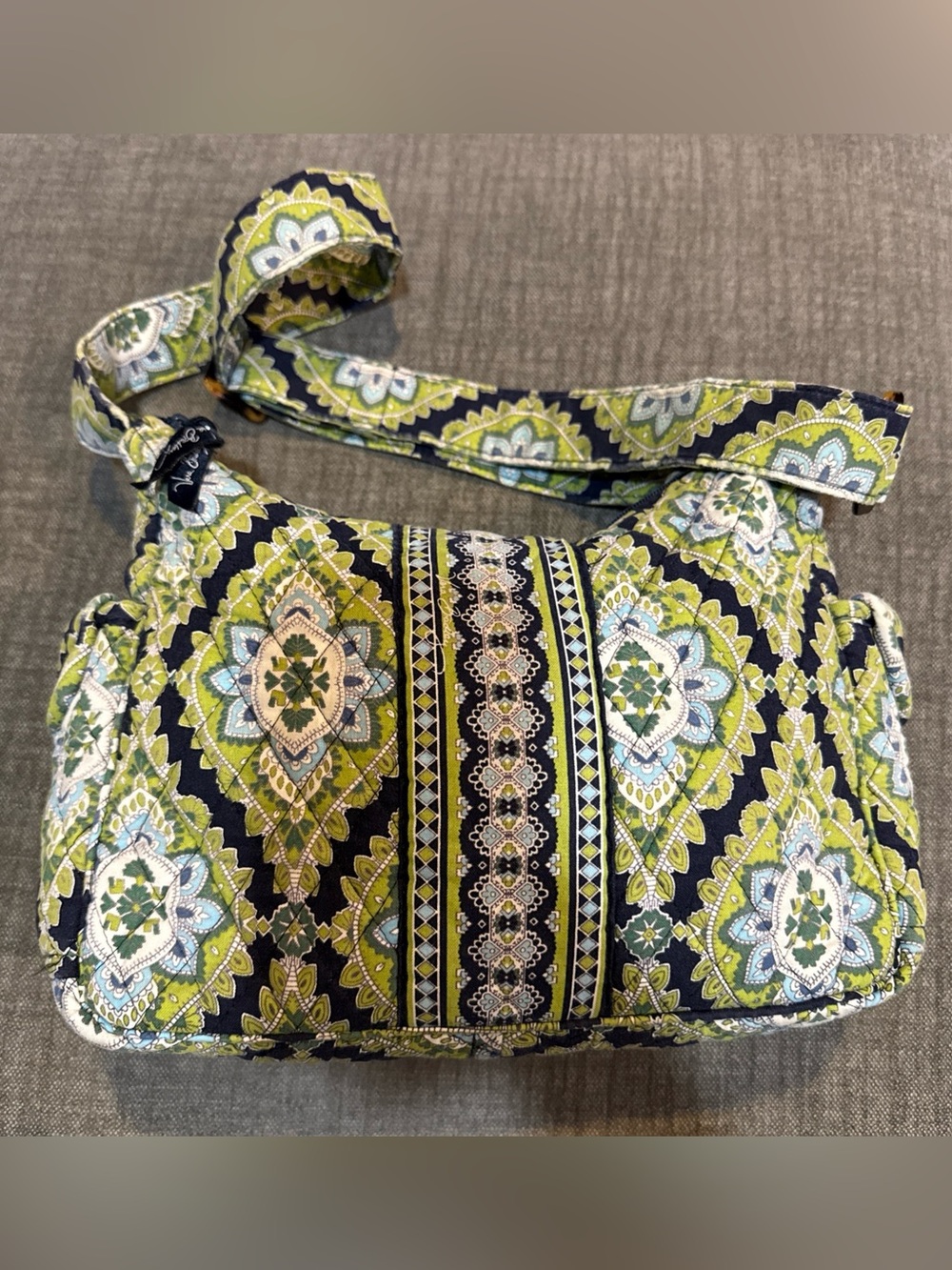 Vera Bradley Lime Green Medallion Quilted Crossbody